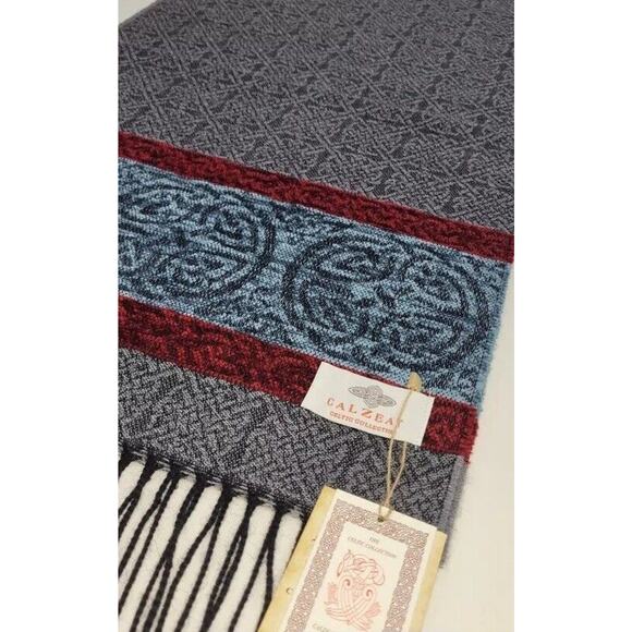 Calzeat Celtic Collection 70"x15" Woven Scarf Neck Wrap Table Runner Scotland - Picture 13 of 15